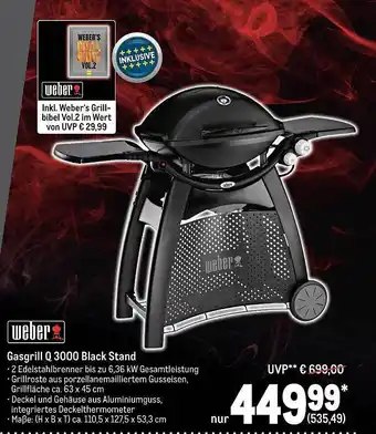 METRO Weber gasgrill q 3000 black stand Angebot