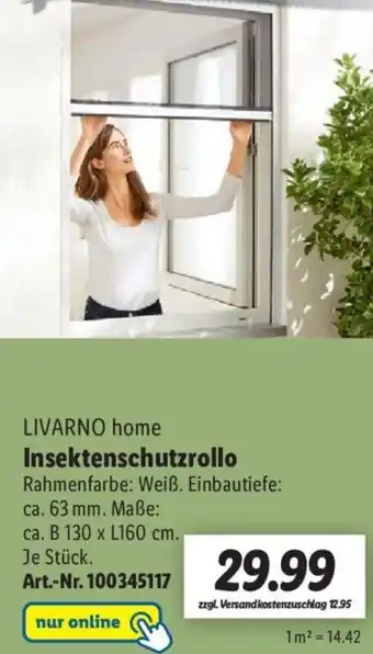 Lidl Livarno Home Insektenschutzrollo Angebot