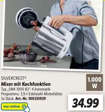 Lidl Silvercrest Mixer mit Kochfunktion SMK 1000 B3 Angebot