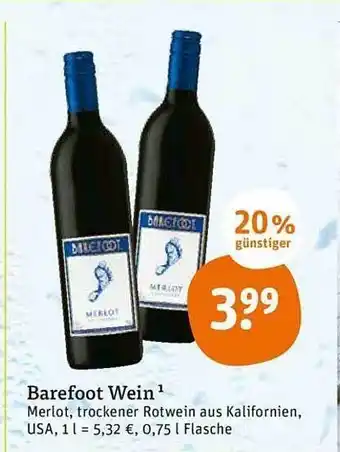 tegut Barefoot Wein Angebot