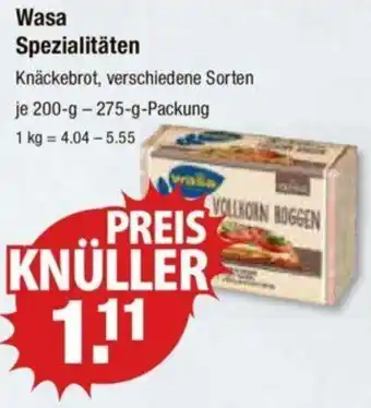 V Markt Wasa Spezialitäten 200 g-275 g Packung Angebot