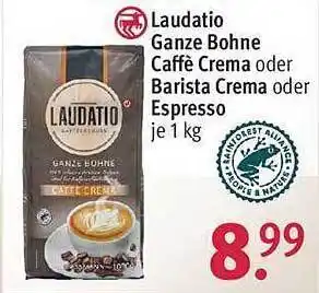 Rossmann Laudatio ganze bohne caffè crema oder barista crema oder espresso Angebot