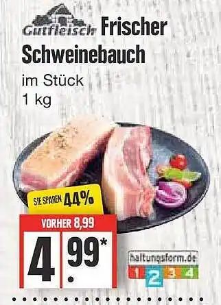 Edeka Gutfleisch frischer schweinebauch Angebot