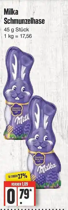 Edeka Milka schmunzelhase Angebot