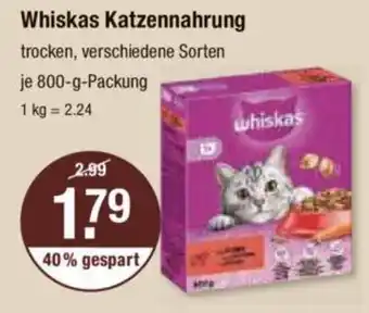 V Markt whiskas Katzennahrung 800 g Packung Angebot