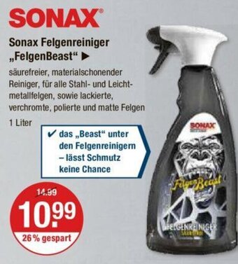 V Markt Sonax Felgenreiniger ,,FelgenBeast'' Angebot
