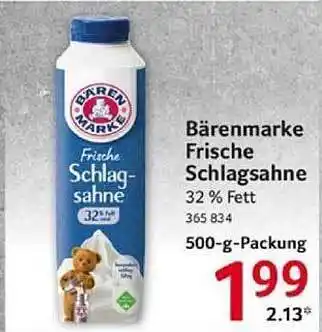 Selgros Bärenmarke frische schlagsahne Angebot