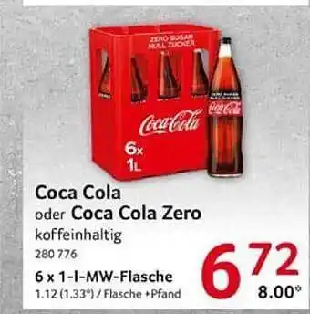 Selgros Coca cola oder coca cola zero Angebot