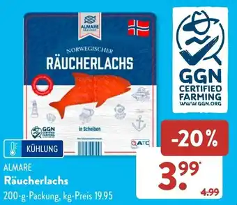 Aldi Süd Almare Räucherlachs 200 g Packung Angebot