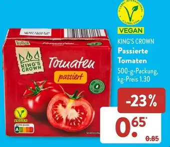 Aldi Süd King's Crown Passierte Tomaten 500 g Packung Angebot