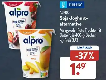 Aldi Süd Alpro Soja-Joghurt alternative 400g Becher Angebot