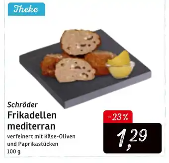 KONSUM Schroder Frikadellen mediterran 100g Angebot