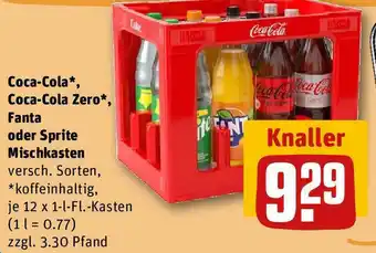 REWE Coca-Cola Zero, Fanta oder Sprite Mischkasten Angebot