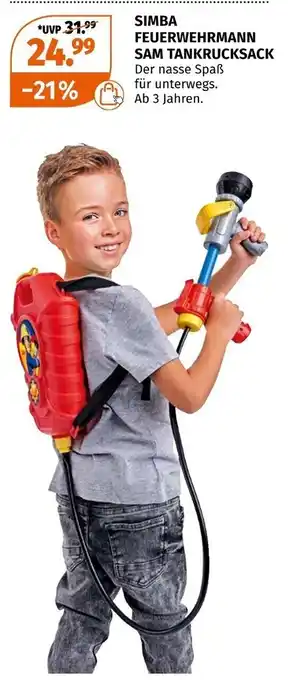 Müller Simba Feuerwehrmann Sam Tankrucksack Angebot