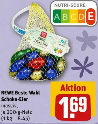 REWE Rewe Beste Wahl Schoko-Eier massive 200 g Netz Angebot