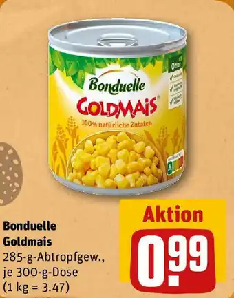 REWE Bonduelle Goldmais 300 g Dose Angebot