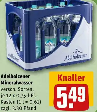 REWE Adelholzener Mineralwasser 12x0,75 l Fl Angebot