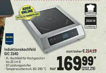 METRO Induktionskochfeld Angebot