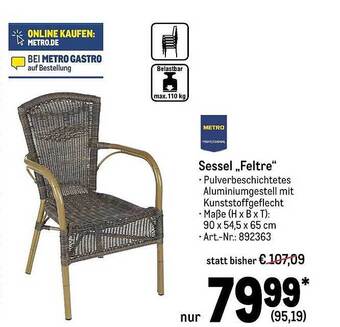 METRO Sessel feltre Angebot