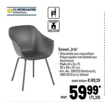 METRO Sessel iris Angebot