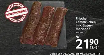 Selgros Frische lammrücken in kräutermarinade Angebot