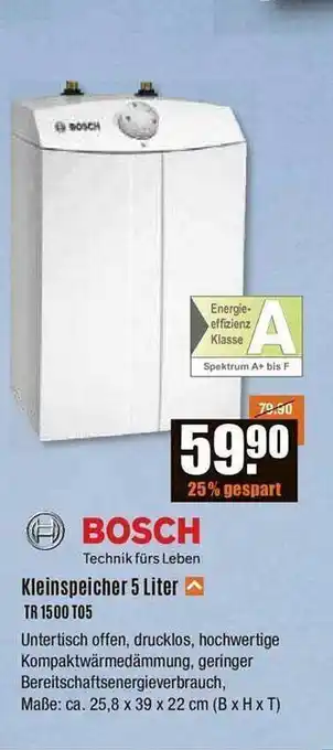 V Baumarkt Bosch kleinspeicher Angebot