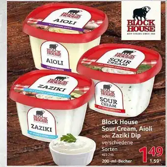 Selgros Block house sour cream, aioli oder zaziki dip Angebot