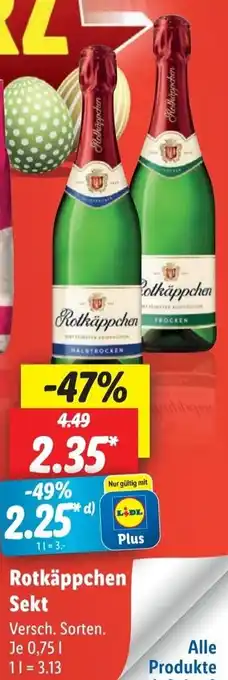 Lidl Rotkäppchen Sekt 0,75 L Angebot