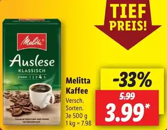 Lidl Melitta Kaffee 500 g Angebot