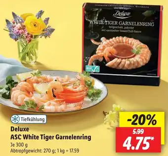 Lidl Deluxe ASC White Tiger Garnelenring 300 g Angebot