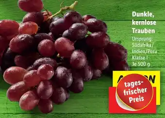 Lidl Dunkle, kernlose Trauben 500 g Angebot