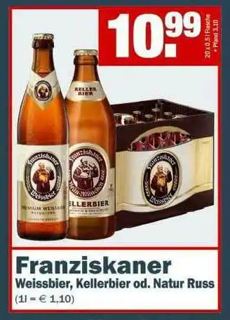 Fränky Getränke Franziskaner Weissbier, Kellerbier Oder Natur Russ Angebot