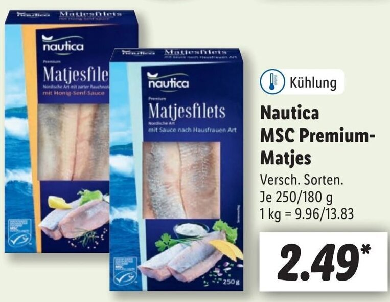 Nautica MSC Premium Matjes 250/180 g Angebot bei Lidl
