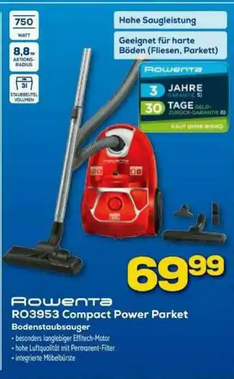 Euronics Rowenta Ro3953 Compact Power Parket Bodenstaubsauger Angebot