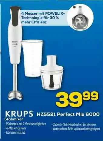 Euronics Krups Hz5521 Perfect Mix 6000 Stabmixer Angebot