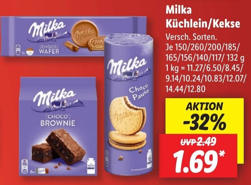 Milka Küchlein/Kekse Angebot bei Lidl