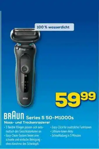 Euronics Braun Series 5 50-m1000s Nass- Und Trockenrasierer Angebot