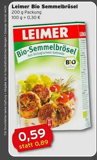 CAP Markt Leimer Bio Semmelbrösel Angebot