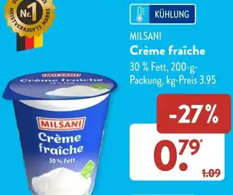 Aldi Süd Milsani Crème Fraîche 200 g Packung Angebot