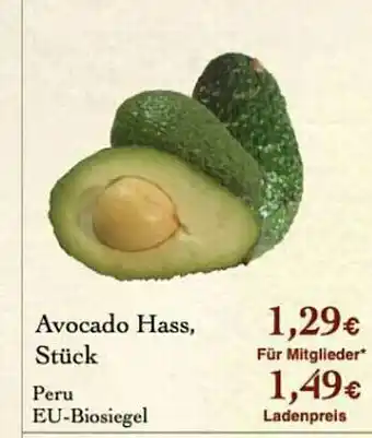 LPG Biomarkt Avocado Hass Angebot