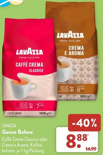 Aldi Süd Lavazza Ganze Bohnen 1 kg Packung Angebot