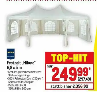 METRO Festzelt „milano ” Angebot