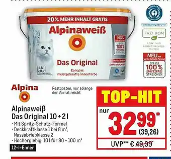 METRO Alpina Alpinaweiß Das Original Angebot