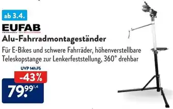 Aldi Süd EUFAB Alu Fahrradmontageständer Angebot