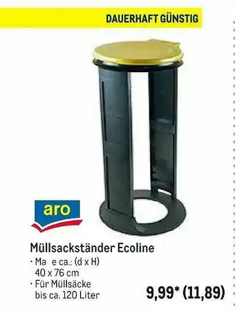 METRO Müllsackständer Ecoline Angebot