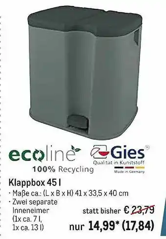 METRO Ecoline Klappbox 45 L Angebot