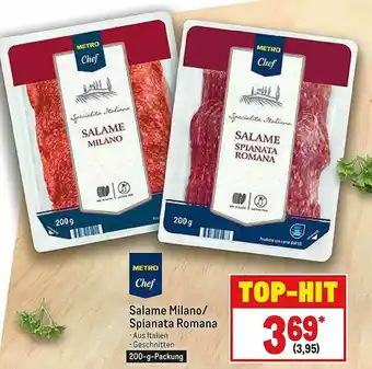 METRO Metro Chef Salame Milano Oder Spianata Romana Angebot