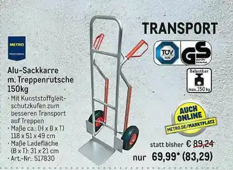 METRO Metro Professional Alu-sackkarre M Treppenrutsche Kg Angebot