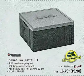 METRO Verath Thermo-box „basta” 21 L Angebot