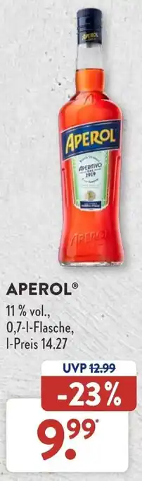 Aldi Süd Aperol 0,7 L Flasche Angebot